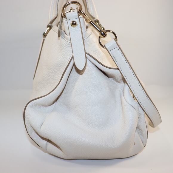 Coach Cream Pebbled Leather Satchel - Picture 4 of 11